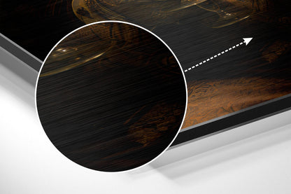 Black Suit Tiger With Whiskey Glass Brushed Aluminum Dibond Wall Art