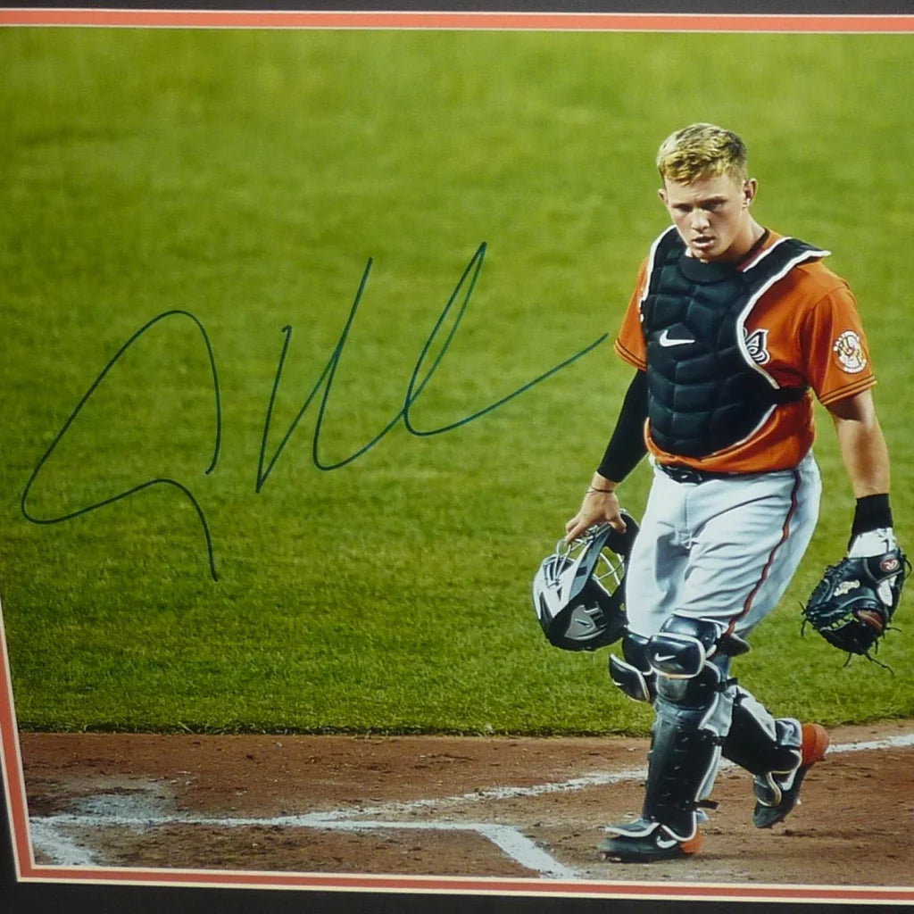 Adley Rutschman autographed Baltimore Orioles framed catcher photo