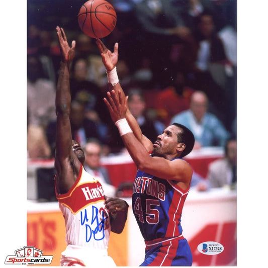 Adrian Dantley signed basketball 8x10 photo Beckett authenticated