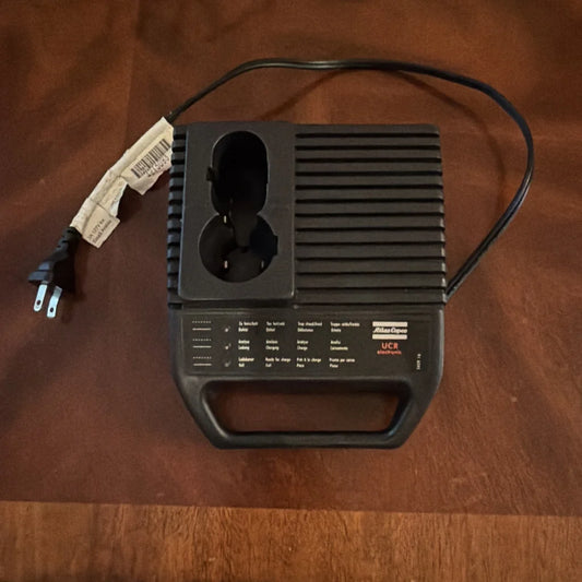 AEG UCR Atlas Copco 35W power tool battery charger black plastic with handle