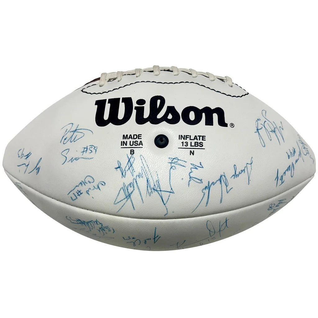 Autographed white Wilson football, AFC Champions Tennessee Titans 2000 team
