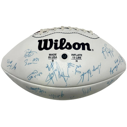 Autographed white Wilson football, AFC Champions Tennessee Titans 2000 team