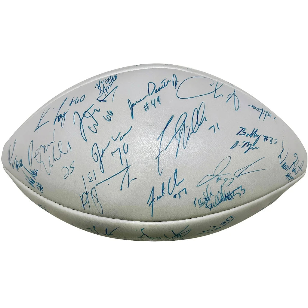 AFC Champions Tennessee Titans autographed white leather football