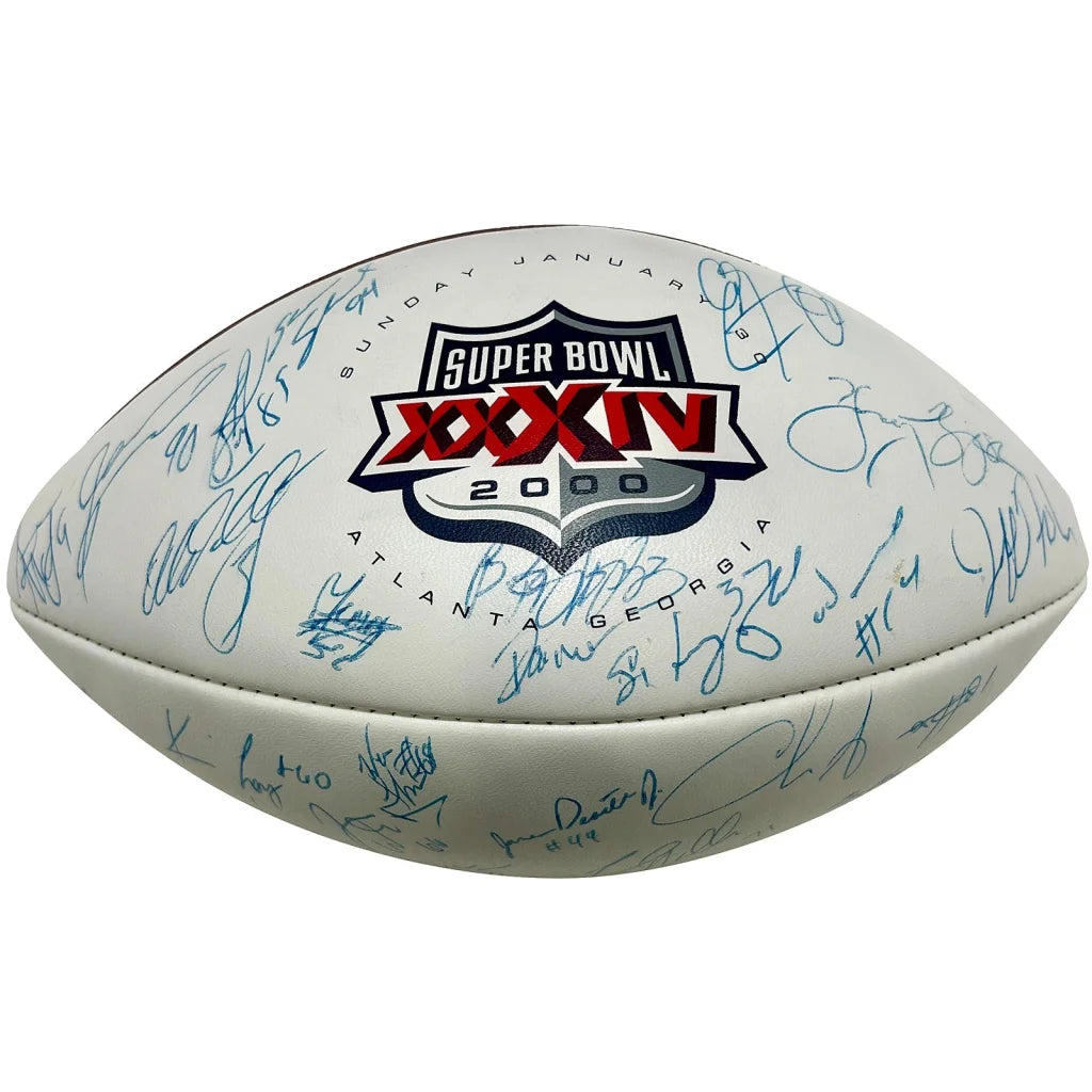 AFC Champions Tennessee Titans autographed 2000 Super Bowl football