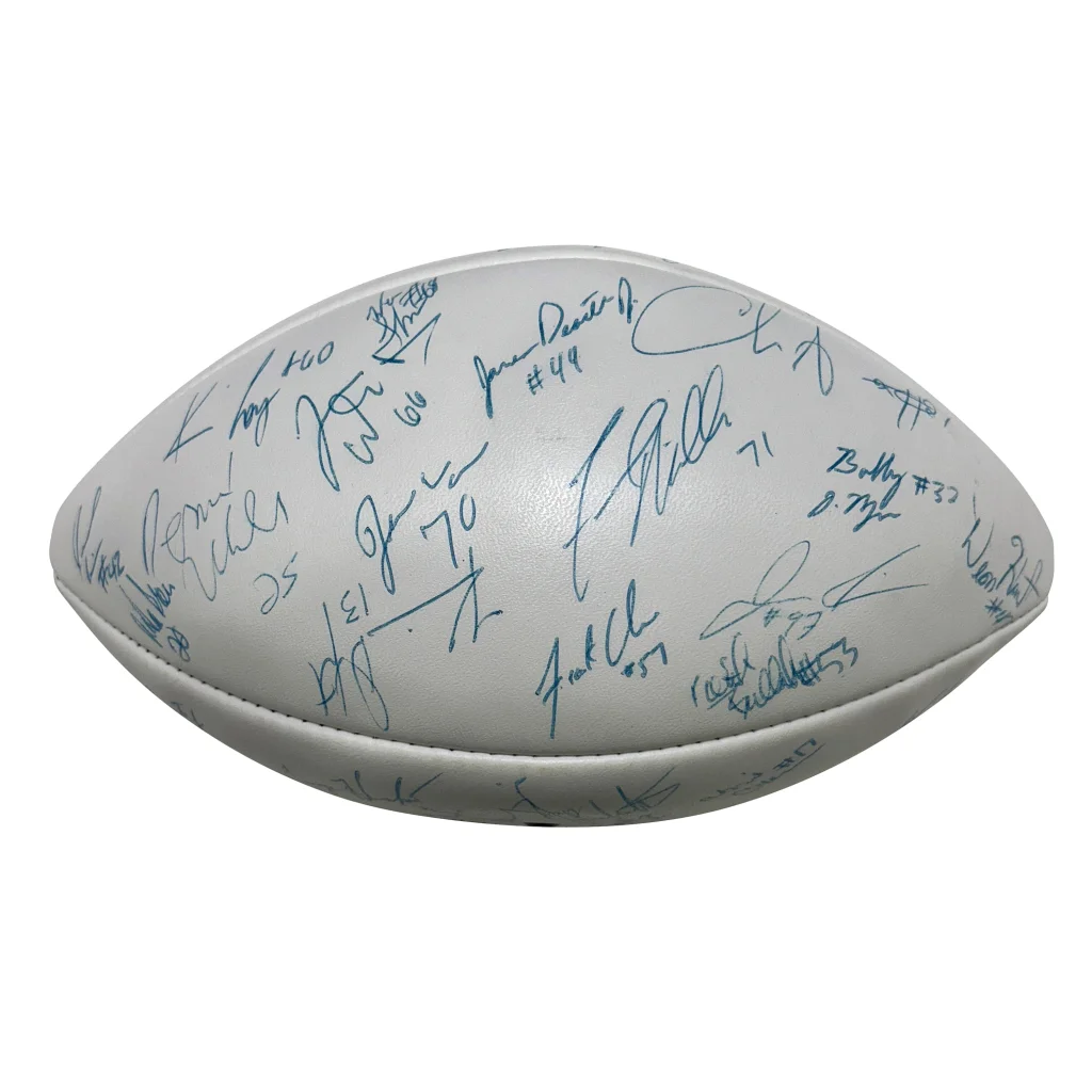 AFC Champions Tennessee Titans autographed white leather football 2000