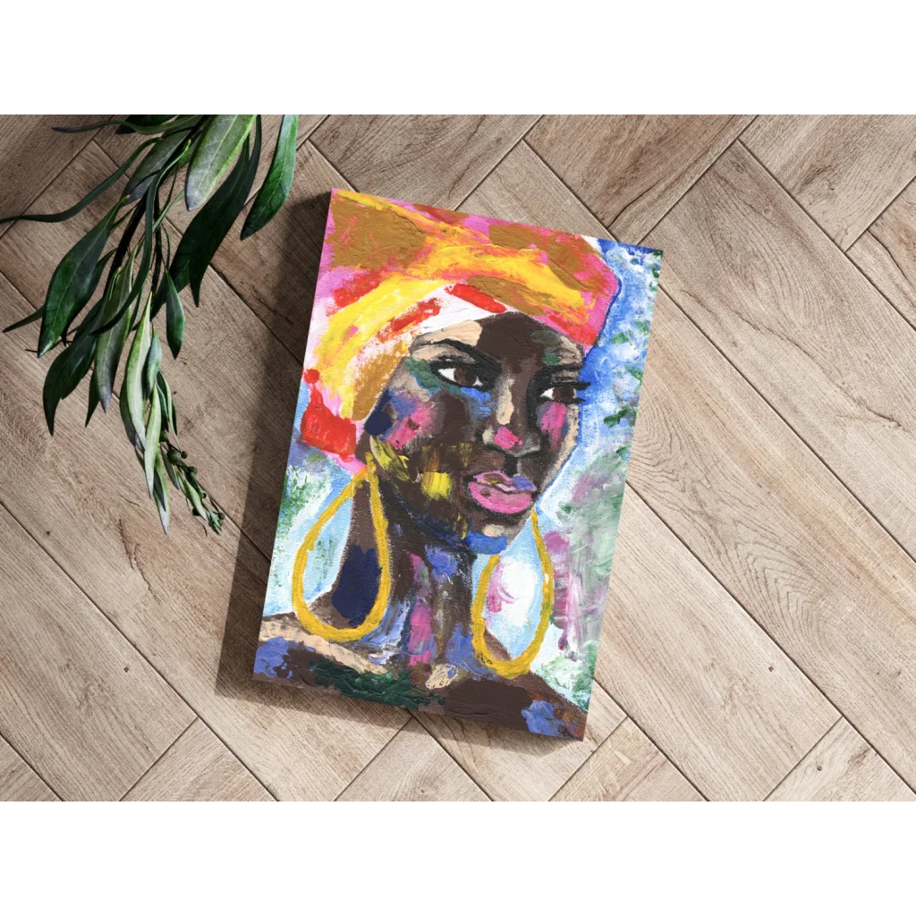 Bold Abstract Portrait Woman Insigne Aluminum Prints | Modern Wall Art Decor | vintageantiquesgifts.com