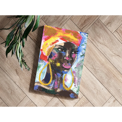 Bold Abstract Portrait Woman Insigne Aluminum Prints | Modern Wall Art Decor | vintageantiquesgifts.com