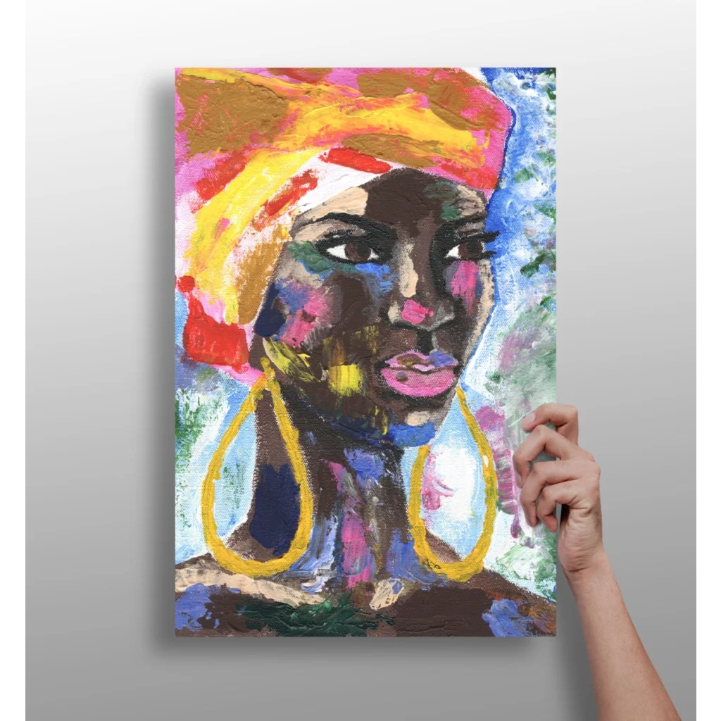 Bold Abstract Portrait Woman Insigne Aluminum Prints | Insigneart USA | vintageantiquesgifts.com
