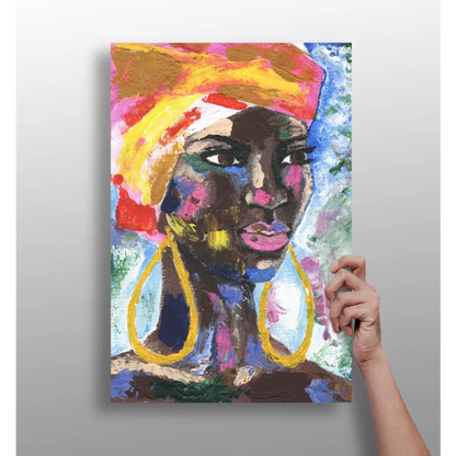 Bold Abstract Portrait Woman Insigne Aluminum Prints | Insigneart USA | vintageantiquesgifts.com