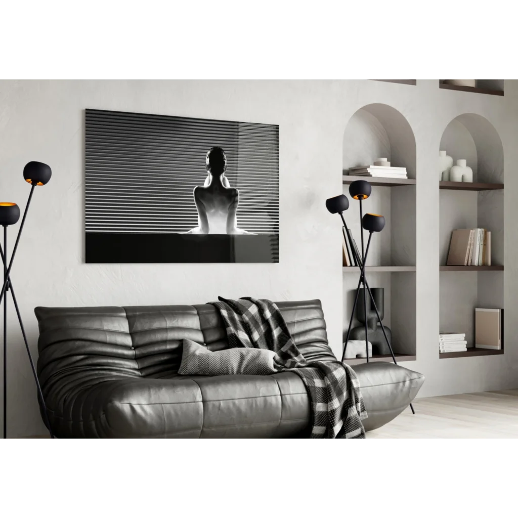 Ballerina Silhouette Canvas Wall Art Black and White Print | Contemporary Home Wall Art | vintageantiquesgifts.com
