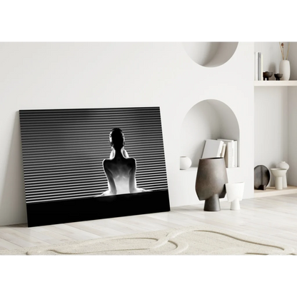 Ballerina Silhouette Canvas Wall Art Black and White Print | Modern Wall Art Decor | vintageantiquesgifts.com
