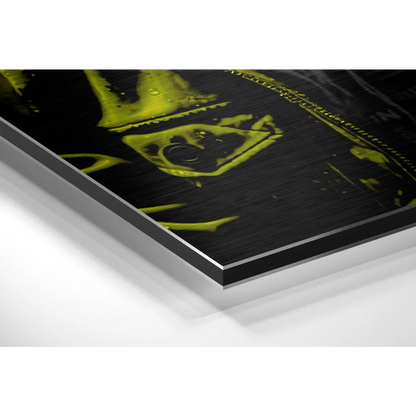 Neon Gorilla Face Art on Brushed Aluminium Dibond Panel | Glass Wall Art Print | vintageantiquesgifts.com