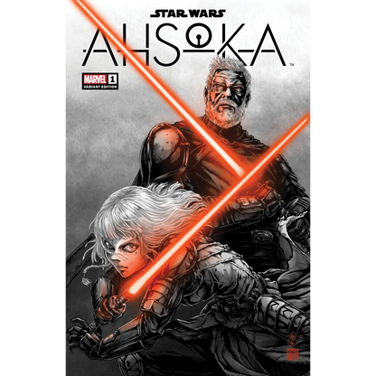 Ahsoka Tano limited edition comic book cover with red lightsaber