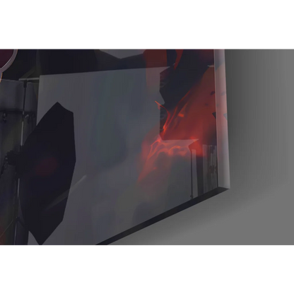 Akatsuki Flames wall art with red cloud design and reflective safety vest