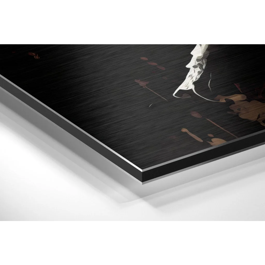 Stunning Brushed Aluminium Dibond Abstract Portrait Art Print | Glass Wall Art Print | vintageantiquesgifts.com