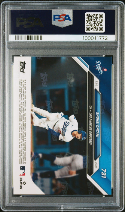 Graded 2024 Topps Now Shohei Ohtani #731 Baseball Card PSA 10 Gem Mint