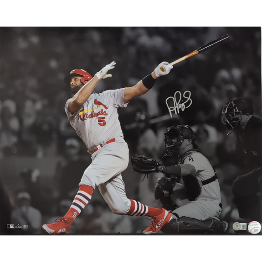 Albert Pujols Signed Baseball Bat Poster Beckett Authentication | Creative Sports | vintageantiquesgifts.com