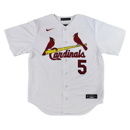 Albert Pujols signed St Louis Cardinals jersey number 5 with red gold bird