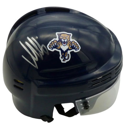 Aleksander Barkov autographed Florida Panthers navy mini hockey helmet