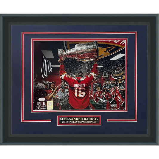 Framed 11x14 photo of Aleksander Barkov with 2024 Stanley Cup
