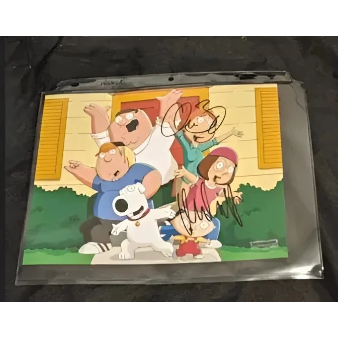 Autographed Family Guy animation cel featuring Alex Borstein and Mila Kunis collectible