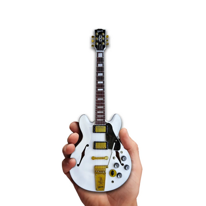 Alex Lifeson Signature white mini Gibson ES-345 guitar model by Axe Heaven®