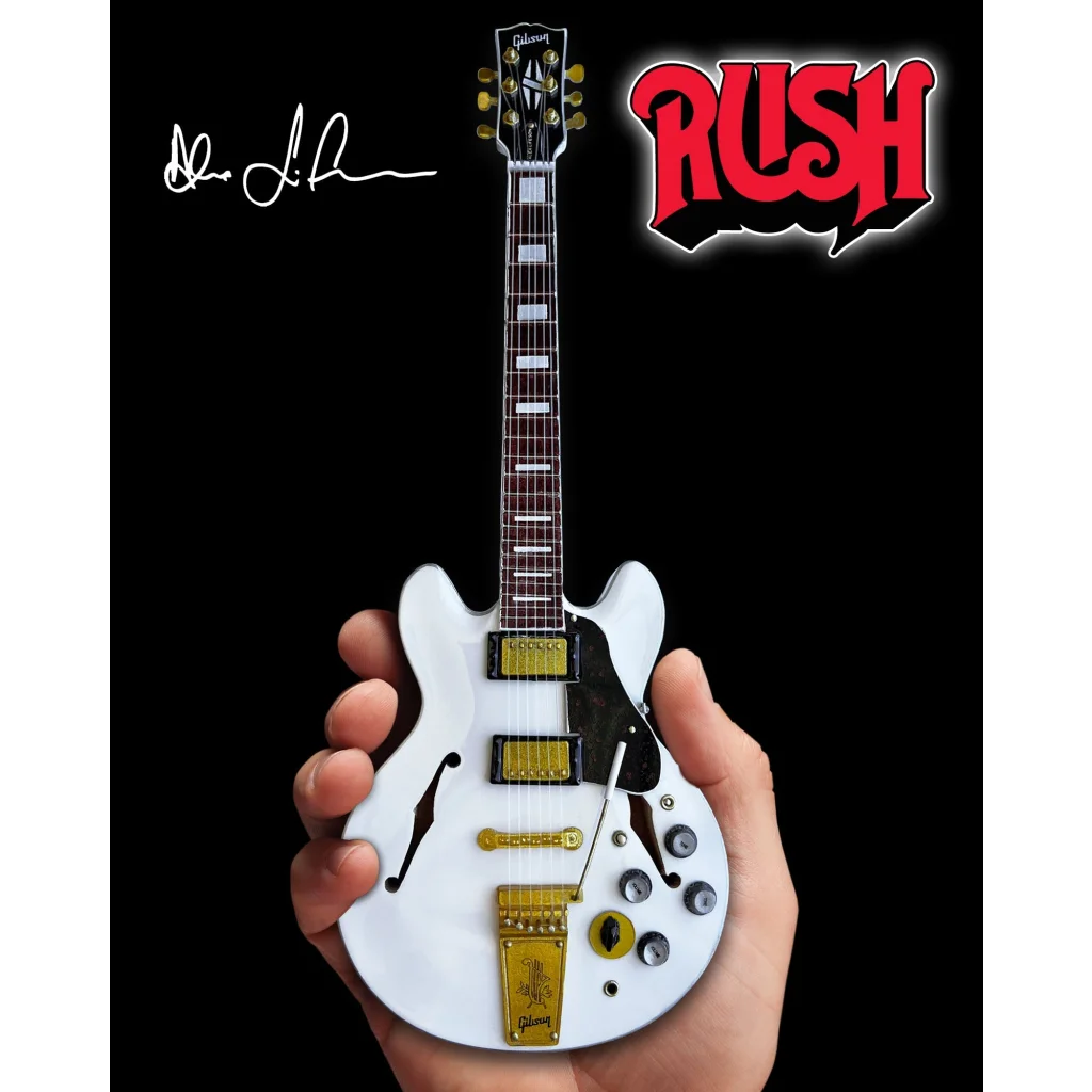 White Alex Lifeson Signature Gibson ES-345 Guitar Model by Axe Heaven®