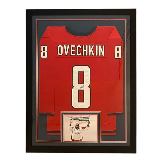 Washington Capitals Ovechkin red vertical framed jersey #8