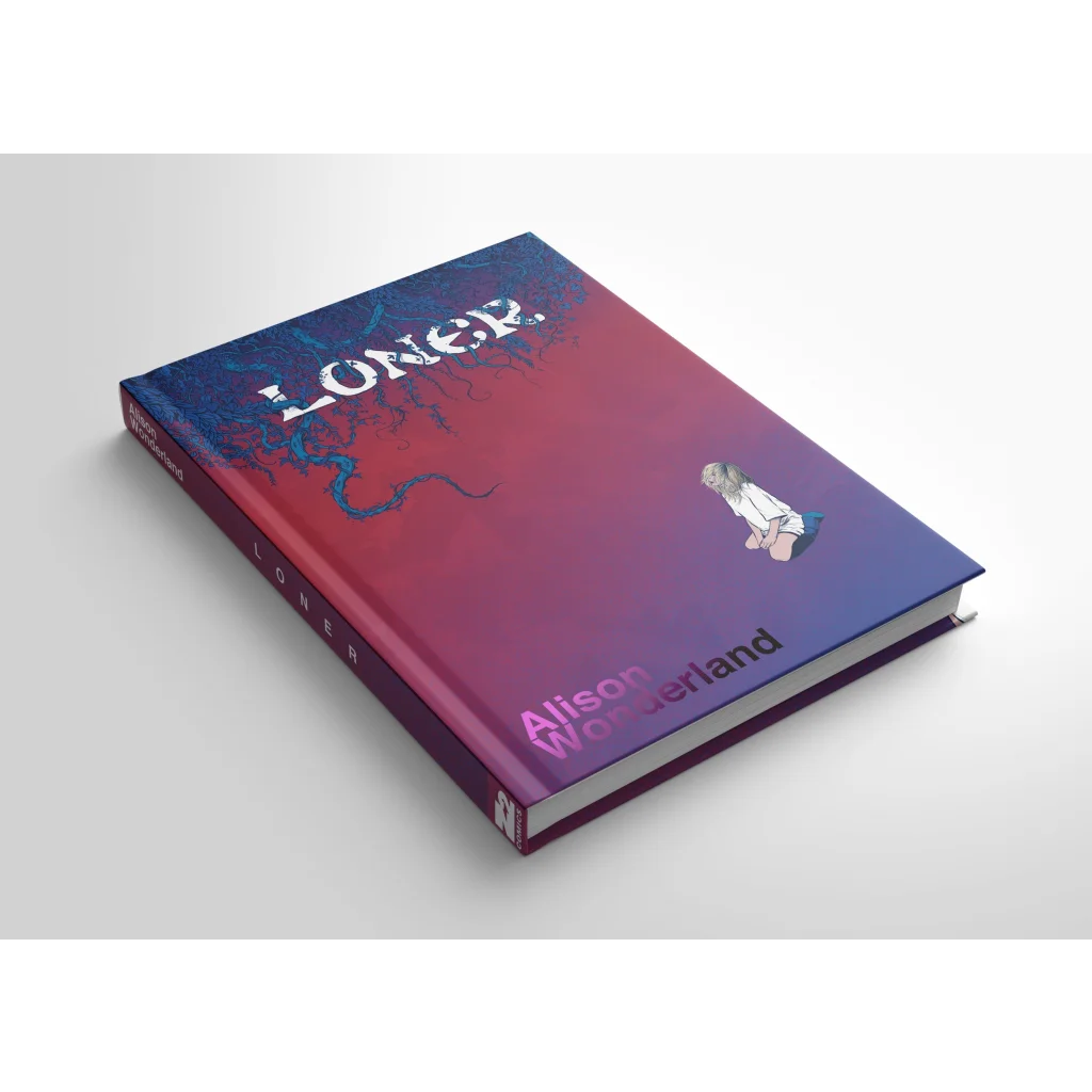 Alison Wonderland Loner Graphic Novel Adventure hardcover with gradient cover and illustrations