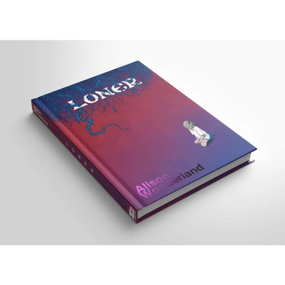 Alison Wonderland Loner Graphic Novel Adventure hardcover with gradient cover and illustrations