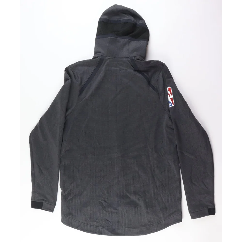 Dark gray Allen Crabbe NBA hoodie with NBA logo patch and Steiner LOA for authenticity