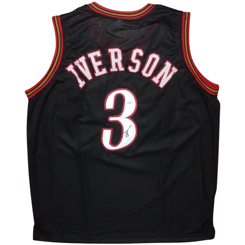 Allen Iverson autographed Philadelphia black #3 jersey with signature