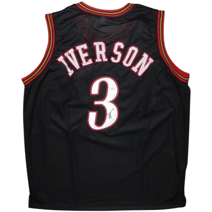 Allen Iverson autographed Philadelphia black #3 jersey with signature