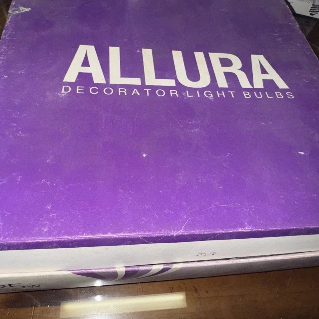 Purple Allura satin white globe light G16 A3925 bulb box of 25
