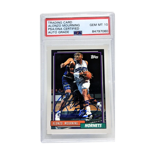 Alonzo Mourning Gem Mint Autographed Basketball Card | Creative Sports | vintageantiquesgifts.com