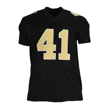 Alvin Kamara autographed custom jersey black and gold number 41