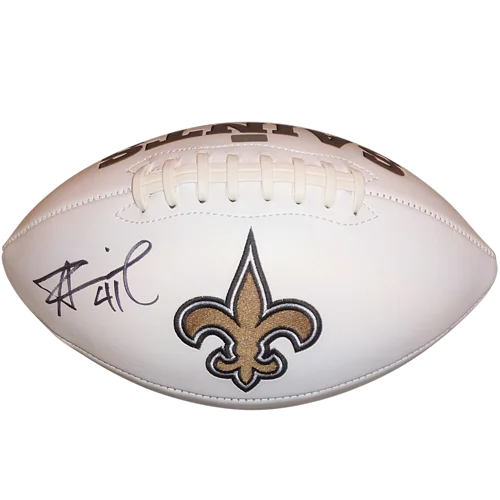 Alvin Kamara autographed New Orleans Saints logo white leather football