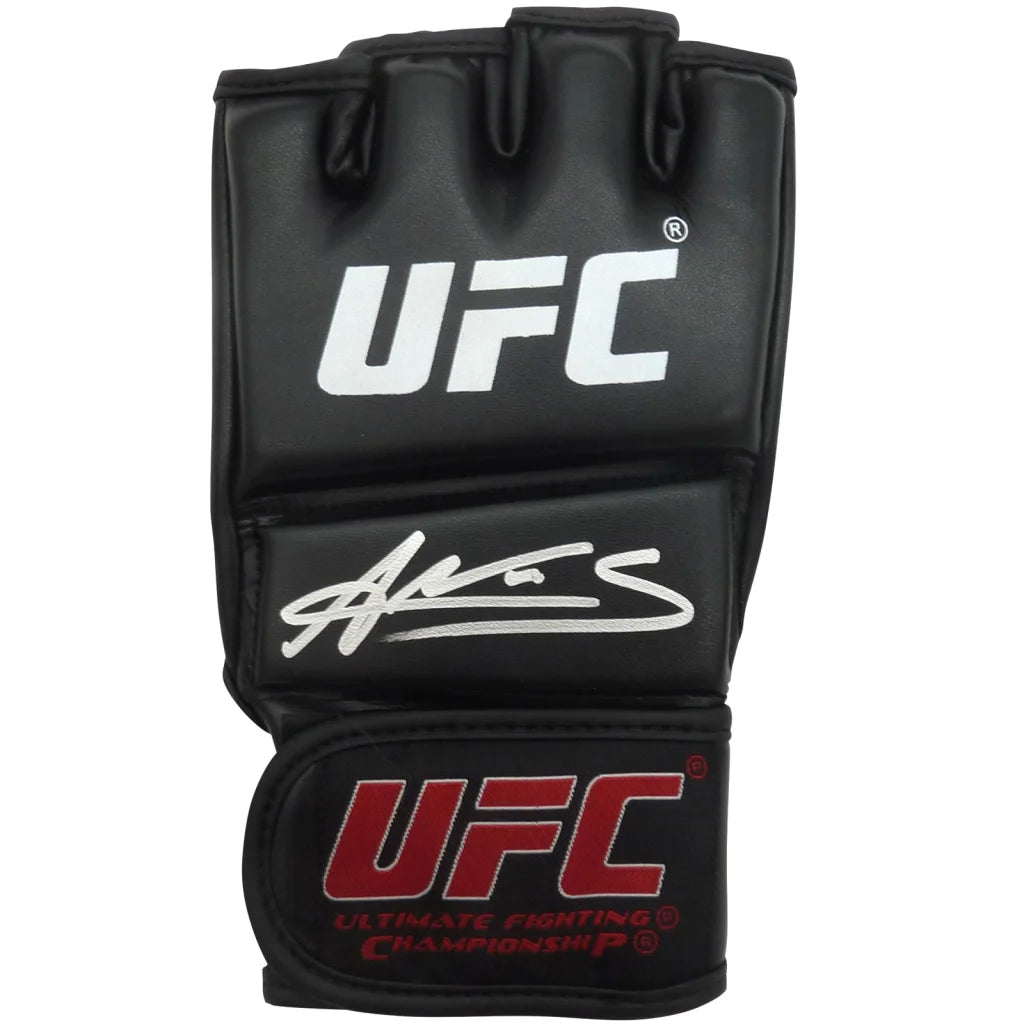 Amanda Nunes autographed UFC glove with black design and JSA