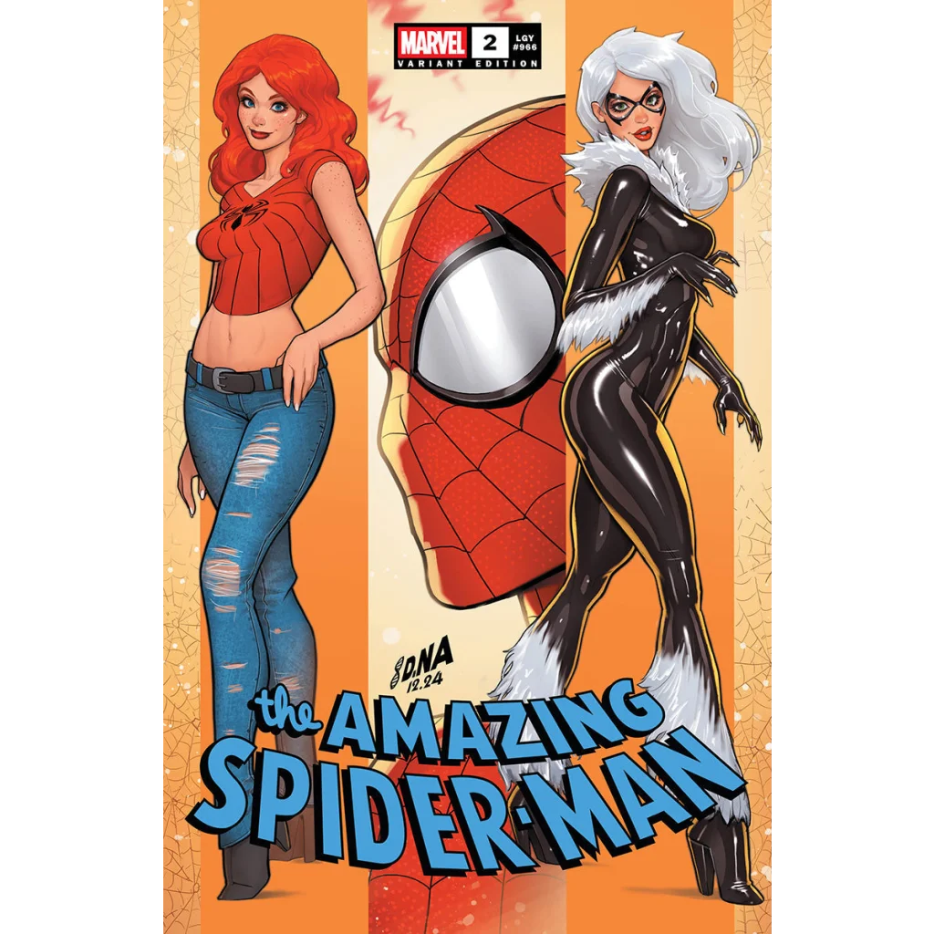 Comic book cover of Amazing Spider-Man #2 with David Nakayama art and female character