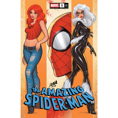 Comic book cover of Amazing Spider-Man #2 with David Nakayama art and female character