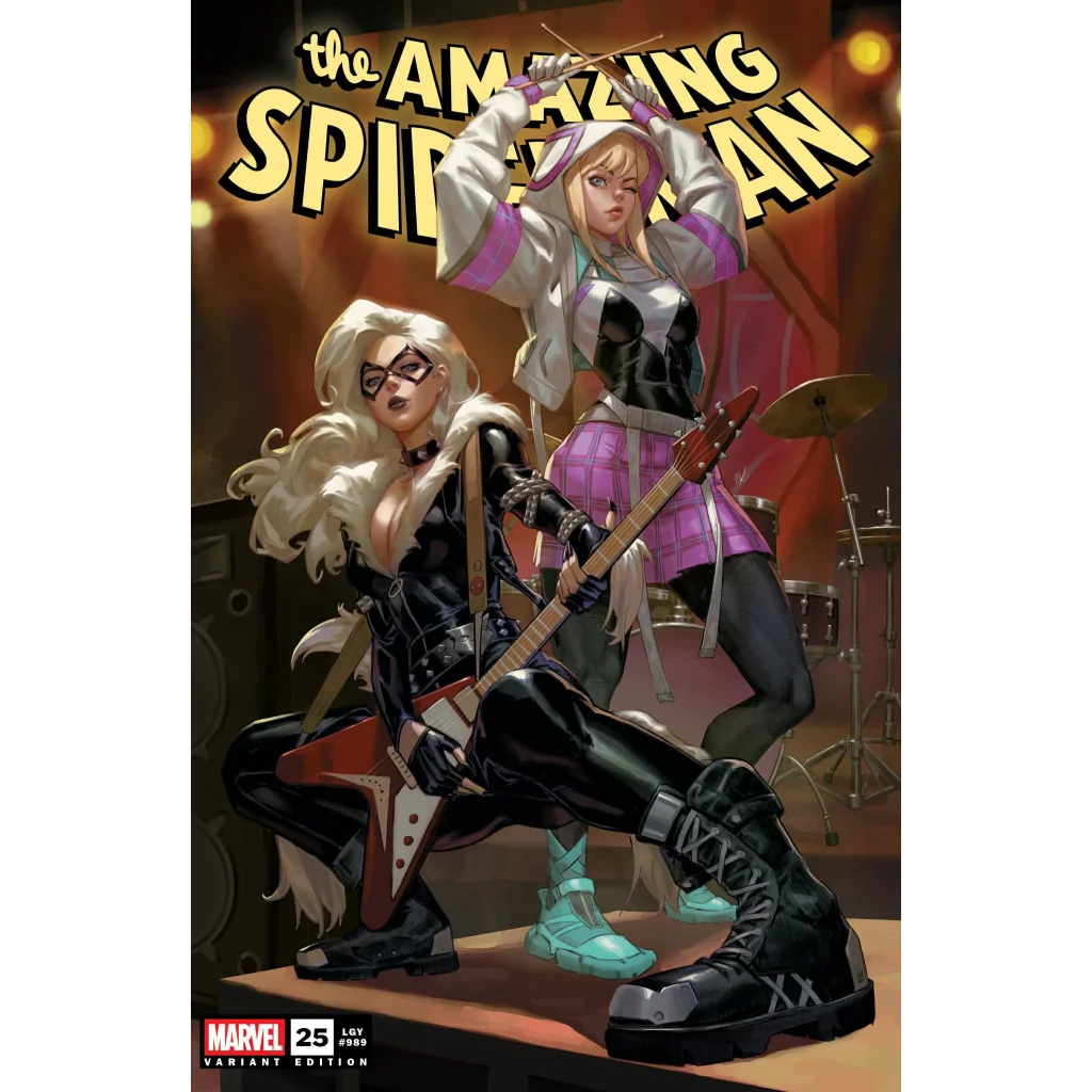 Amazing Spider-Man #25 Ejikure Exclusive variant cover with female drummer and guitarist