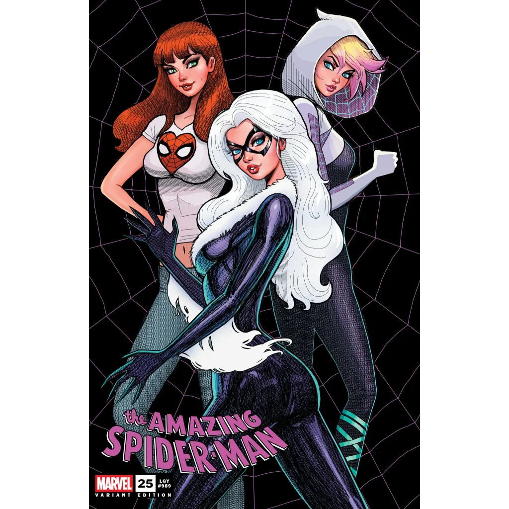 Amazing Spider-Man #25 Nathan Szerdy exclusive variant cover with 3 female heroes