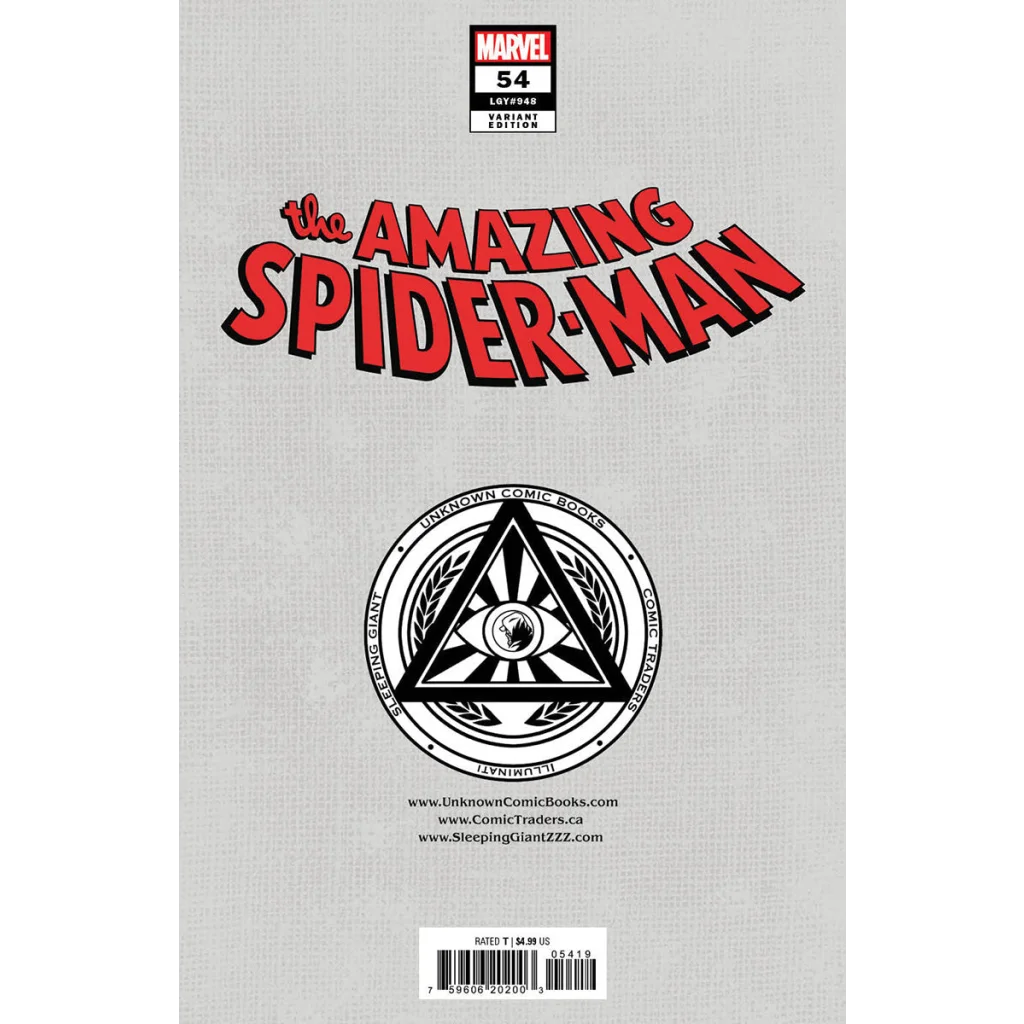 Variant comic book cover for The Amazing Spider-Man #54 from Unknown Comics Saowee