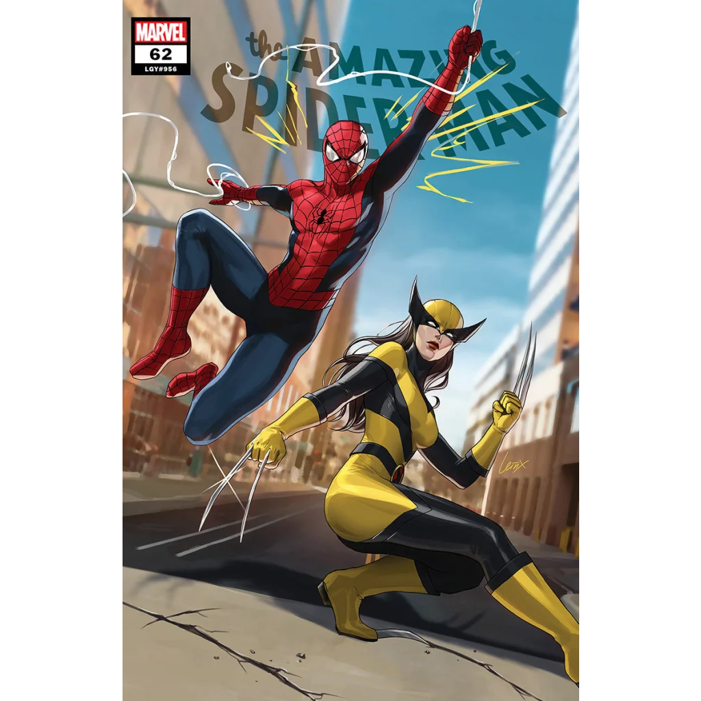 Spider-Man and Wolverine in action on Amazing Spider-Man #62 comic cover Leirix exclusive