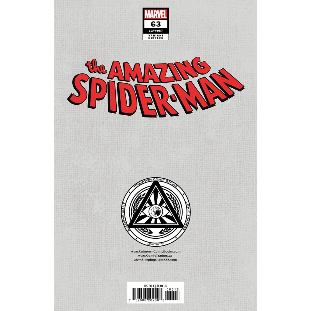 Comic book cover of Amazing Spider-Man 63 by Kaare Andrews from Unknown Comics Kaare