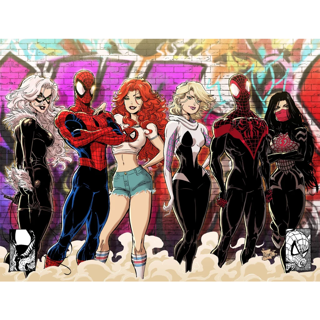 Spider-Man comic book character poster from Amazing Spider-Man 64 Unknown Comics Kaare Andrews Virgin Variant