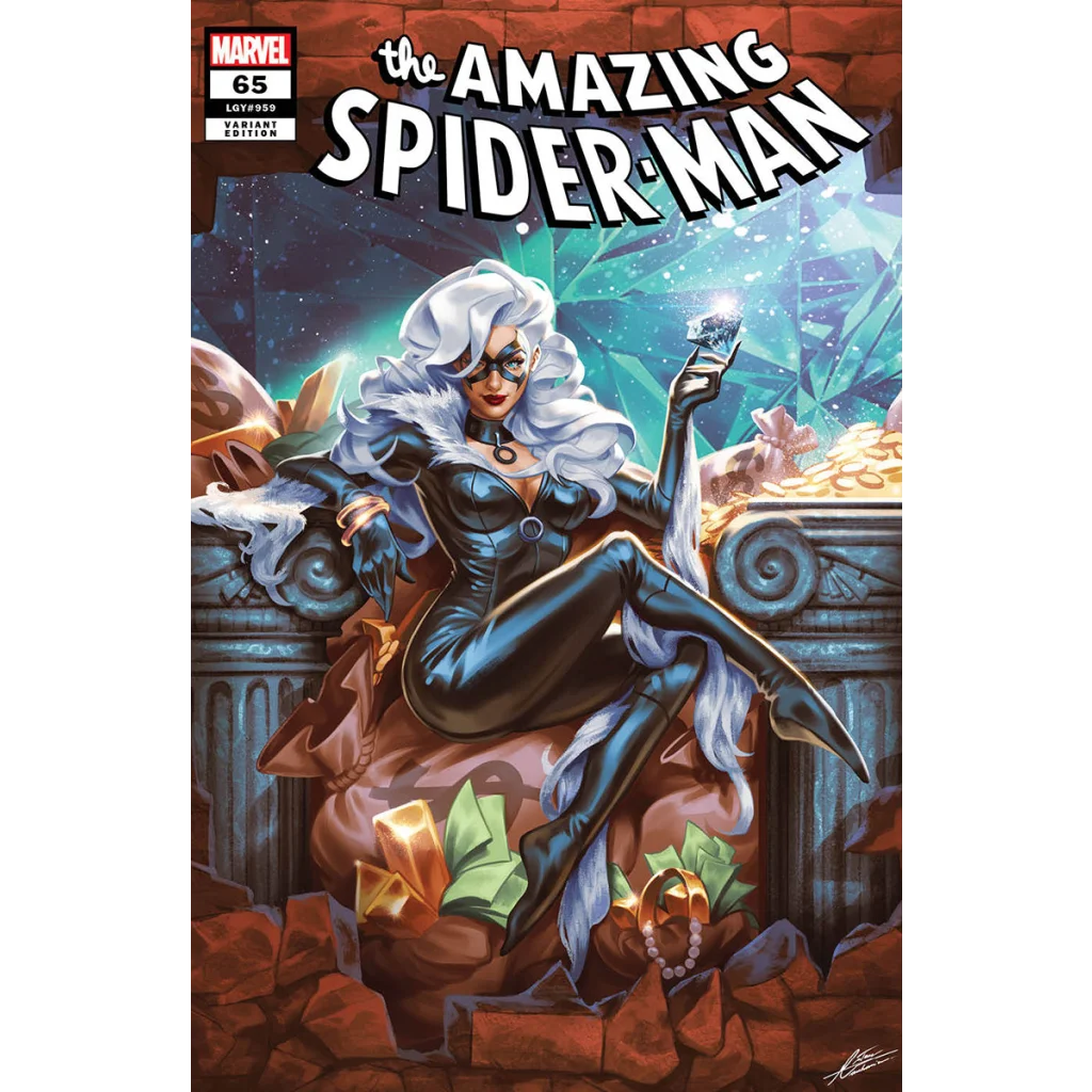 Black and silver comic cover with a female in elegant outfit by Mateus Manhanini