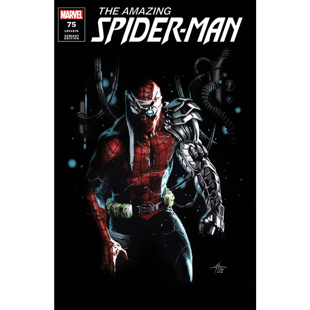 Comic book cover of Amazing Spider-Man 75 Cybernetic Variant from Unknown Comics Gabriele