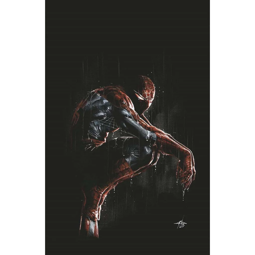 Wet and damaged Amazing Spider-Man Ben Reillys exclusive virgin costume for collectors