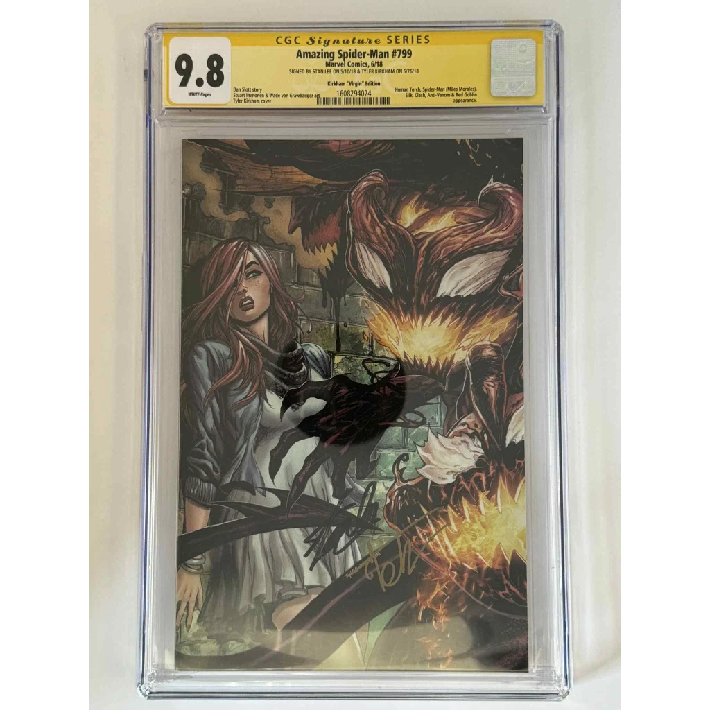 Signed Amazing Spider-Man #799 yellow label exclusive virgin by Tyler Kirkham